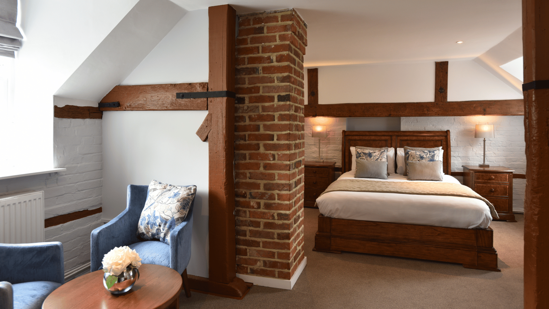 Cottage Bedroom With Private Seating